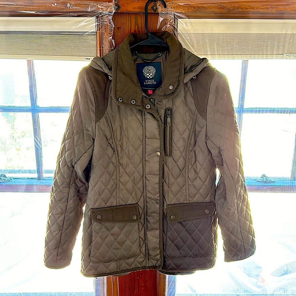 Vince Camino olive green hooded jacket